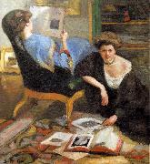 Robert Breyer Women Reading oil on canvas